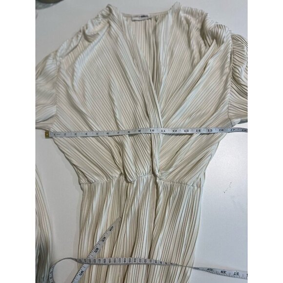 Anthropologie 4th + Reckless V-Neck Jumpsuit Ivory Boho Capsule Minimalist Small - Picture 4 of 9